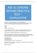 ASE A1 &lpar;ENGINE REPAIR&rpar; PRACTICE TEST &ndash; CUMULATIVE