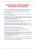 NASM&sol;AFAA GROUP FITNESS INSTRUCTOR EXAM PREP CORRECT ANSWERS
