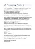 ATI Pharmacology Practice A Questions with Answer Rationales &lpar;2026&sol;2027&rpar;