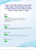 Exam 2&colon; PNR 206&sol; PNR206 &lpar;Latest 2024&sol; 2025 Update&rpar; Medical-Surgical Nursing II Guide&vert; Questions and Verified Answers&vert; 100&percnt; Correct&vert; Grade A- Fortis