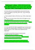 Nightingale College - HESI RN Exit Exam Over 800 Questions latest up-to-date question Fall 2024 100&percnt; &lpar;Download To Score An A&rpar;