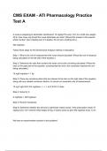 CMS EXAM - ATI Pharmacology Practice Test A questions and answers rated A&plus; 2024&sol;2025