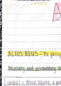 Eduqas&sol; OCR A Level Criminal Law- Actus Reus summary sheet 