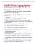 PCA&sol;CFSS Worker Training Questions and answers &vert; Latest 2024&sol;25 Newest