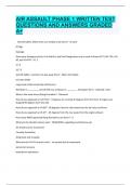 Air Assault Phase 1 Written Test