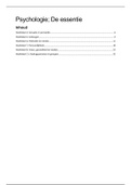 Samenvatting Psychologie, de essentie, 4e editie met mylab nl toegangscode, ISBN: 9789043035859  I&M Gedragswetenschappen