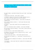 Refrigeration ESCO EXAM 2024-2025 with Complete Solutions&period;