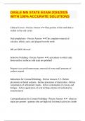DASLE MN STATE EXAM 2024&sol;2025 WITH 100&percnt; ACCURATE SOLUTIONS