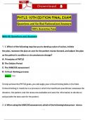 PHTLS 10th Edition Final Exam &lpar;2026 &sol; 2027&rpar; Questions and Verified Rationalized Answers&comma; 100&percnt; Guarantee Pass