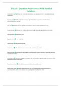 TMAS 1 Questions And Answers With Verified Solutions