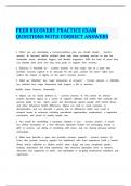 PEER RECOVERY PRACTICE EXAM QUESTIONS WITH CORRECT ANSWERS&period;