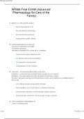 NR566 Final EXAM &lpar;Advanced Pharmacology for Care of the Family&rpar; FINAL EXAM graded A&plus;