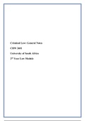 CRW2601 General Principles of Criminal Law Study Notes!