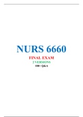 NURS 6660 FINAL EXAM (2 LATEST VERSIONS) | RATED 100% (100+ Q&A)