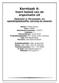 Kerntaak 4&colon; Voert beleid van de organisatie uit - Opdracht 3&colon; Personeels- en opleidingsbehoefte&comma; werving en selectie