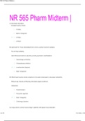NR565 / NR 565 Advanced Pharmacology Fundamentals Midterm Exam Review | Rated A Study Guide |Chamberlain College