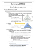 Summary Knowledge Management and Business Intelligence (KUL)