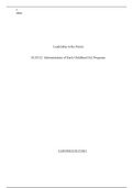 Leadership Journal&period;docx    Leadership in the Future  ECE312&colon; Administration of Early Childhood Ed&period; Programs  Leadership in the Future  As I work towards becoming a leader in the Early Childhood field&comma;I have to plan out my short- and long-term goals to get