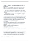 NR439 Week 2 Discussion&comma; Search for Literature and Levels of Evidence