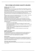 How to design and evaluate research in education