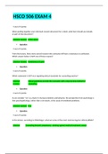 HSCO 506 Exam 4 &lpar;Latest Version &rpar; Questions With All Latest Grade A Answers 2020