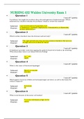 NURSING 632 Walden University Exam 1 Questions And Answers &lpar;Grade A&rpar;