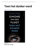 Boekverslag toen het donker werd  door Simone van der Vlugt