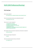NUR 2349 &sol; NUR2349 Final Exam &lpar;Latest 2023 &sol; 2024&rpar;&colon; Professional Nursing I &sol; PN 1 - Rasmussen