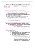 NUR 2790 :Professional Nursing III Final Exam Concept Guide 