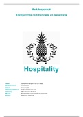 Klantgerichte communicatie en presentatie /Hospitality cijfer 9.0 