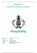 Klantgerichte communicatie en presentatie &sol;Hospitality cijfer 9&period;0 