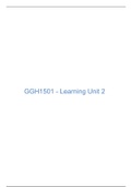 GGH1501 SUMMARY NOTES LU2