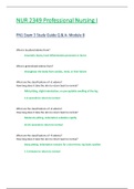 NUR 2349 &sol; NUR2349 Exam 3 Study Guide Q & A- Module 8 &lpar;Latest 2021 &sol; 2022&rpar;&colon; Professional Nursing I &sol; PN 1 - Rasmussen