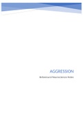 1st year Masters - Behavioural Neuroscience notes - Aggression - Biomedical sciences