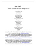 Case Study 9 100% correct answers aid grade ‘A’
