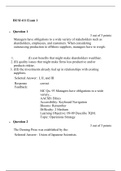 BUSI 411 Exam 1 (Version 2)-25Q &A, BUSI 411 OPERATIONS MANAGEMENT, Liberty University