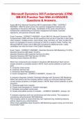 Microsoft Dynamics 365 Fundamentals &lpar;CRM&rpar;  MB-910 Practice Test With A&plus;GRADED  Questions & Answers&period;&period;