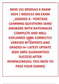 BIOD 151 MODULE 5 AND MODULE 6 COMBINED AND COMPLETELY COVERED BUNDLLE QUESTIONS AND ANSWERS 100&percnt; CORRECT GRADED A&plus; 2024 LATEST UPDATE