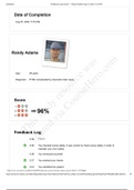 PSYCH 101 &lpar;PSYCH101&rpar; Randy Adams &sol; Randy Adams Age&colon; 28 years Diagnosis&colon; PTSD complicated by traumatic brain injury&period; &lpar;score&colon; 96&percnt;&rpar; Feedback Log & Score