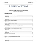 Samenvatting Inspannings- en sportfysiologie Hoofdstuk 1, 2, 3, 5, 6, 7, 9, 10, 11, 14 Minor Voedings- en beweegcoach 2020-2021 