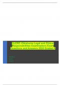 OLERE &lpar;Oklahoma Legal and Ethical Responsibilities Examination&rpar; Exam Questions and Answers 2024 Graded A
