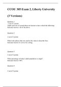 CCOU 305 Exam 2 &lpar;3 Versions&rpar;&comma; CCOU 305 Issues in Human Sexuality