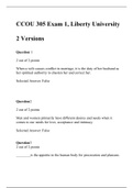 CCOU 305 Exam 1 &lpar;2 Versions&rpar;&comma; CCOU 305 Issues in Human Sexuality