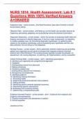 NURS 1014&colon; Health Assessment&colon; Lab &num; 1 Questions With 100&percnt; Verified Answers A&plus;GRADED