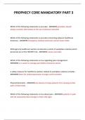  PROPHECY CORE MANDATORY PART 3 QUESTIONS AND ANSWERS 2024