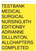 Test Bank for Medical-Surgical Nursing&comma; 8th Edition&comma; by Mary Ann Linton & Adrianne Dill Matteson&comma; All Chapters 1-63 LATEST