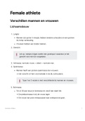 female athlete - medische trainingsleer