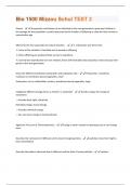 Bio 1500 Mizzou Schul TEST 2 Questions With Answers Graded A&plus; Assured Success