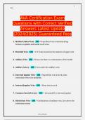 AVA Certification Exam Questions with Correct Verified Answers Latest Update &lpar;2024&sol;2025&rpar; Guaranteed Pass