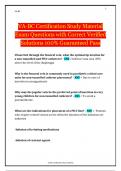 VA-BC Certification Study Material Exam Questions with Correct Verified Solutions 100&percnt; Guaranteed Pass